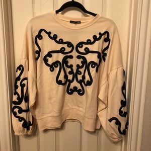 Zara Blush Sweatshirt with Black Detail